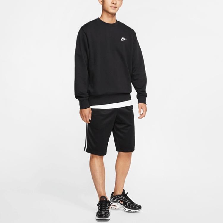 Nike Men's Sportswear Club Crew Fleece Sweatshirt 'Black' 804343-010