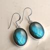 Handmade Labradorite Earring Solid 925 Sterling Silver Women Jewelry