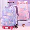ZIRANYU Detachable Rolling School Bag for Girls
