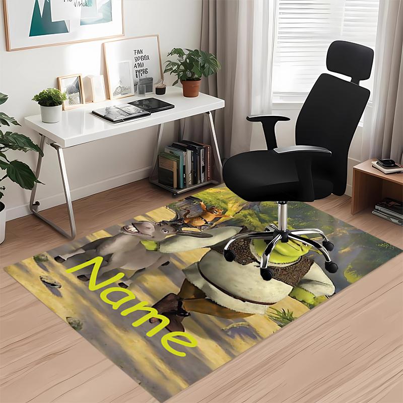 Benutzerdefinierter Name Shrek Bedruckter Teppich für Bürostuhl Wohnzimmer Schlafzimmer Küchenraum Dekor Geschenke