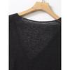Md2024 Women Clothes Minimalist Black Fashionable Overlapping V-neck Sleeveless Knitted Sleeveless T-shirt Top 05627676800