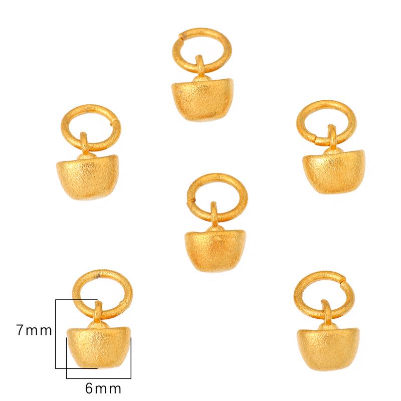 

Copper-Plated Lotus Seed Pod Charm Pendant Jewelry Accessory.