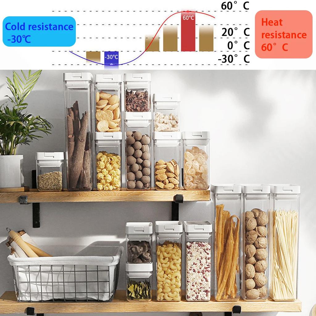 Scatola per la conservazione della pasta Serbatoio per la tenuta del grano in plastica trasparente Contenitore per la conservazione degli spaghetti Barattolo per snack a prova di umidità Serbatoio per alimenti da cucina