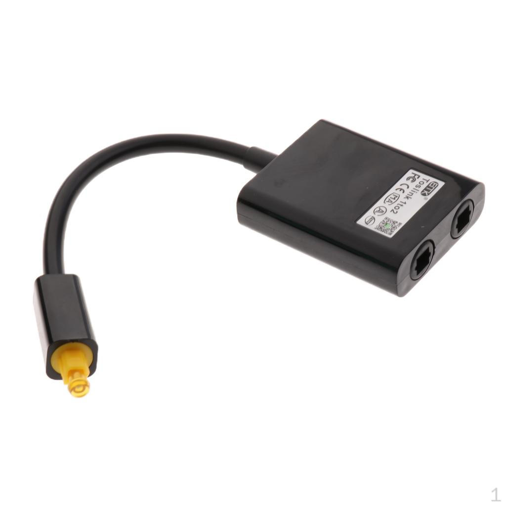 

1Pcs Digital Toslink Optical Splitter Cable Adapter Fiber Cord Audio 1 To 2