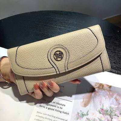 2024 New Genuine Leather Women Wallets Luxury Cowhide Long Wallet Original Brand Envelope Clutch Bag High Capacity Phone Purse