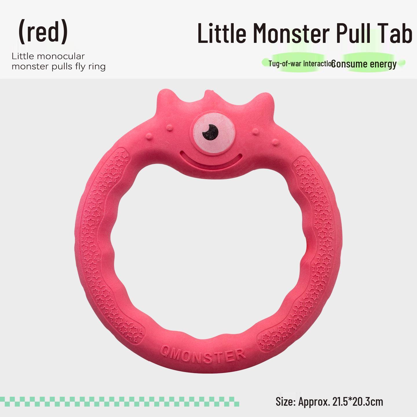 Qmonster Tug Ring Flying Disc: Bite-Resistant Teething & Fetch Toy for Golden Retrievers