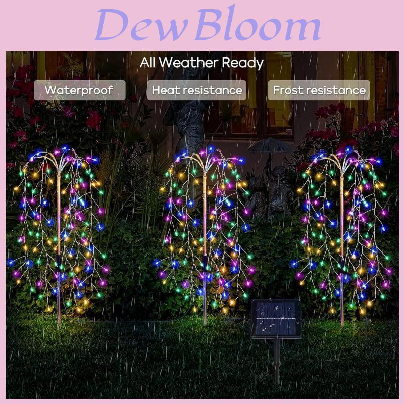 Solar Ground Inset Firework Led Landscape Light Waterproof Yard Decor For Garden