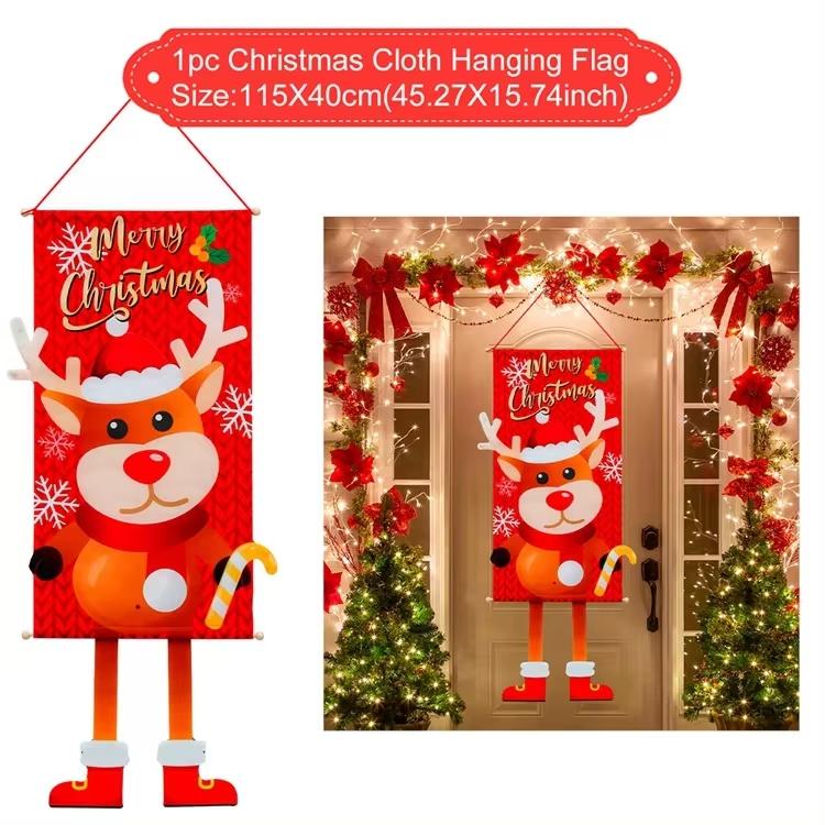 Merry Christmas Hanging Flag Christmas Decorations For Home 2026 Christmas Door Banner Xmas Gifts Navidad Happy New Year 2026