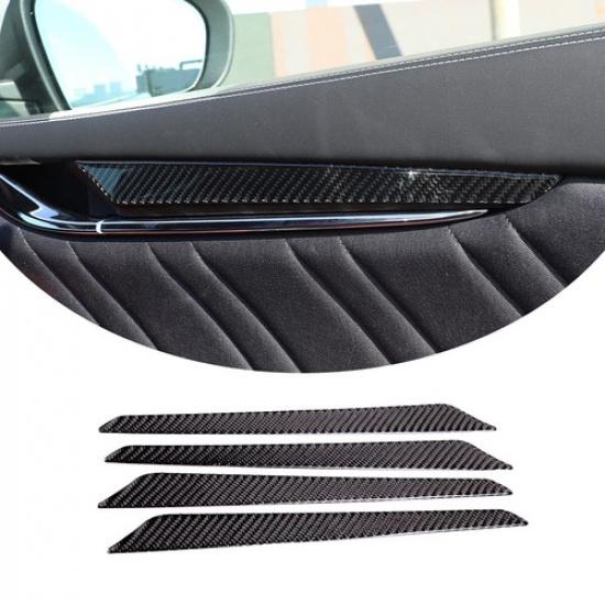 Carbon Fiber Interior Door Panel Cover Trim Fit For Maserati Ghibli 2014-