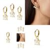 Fashionable Alloy Ghost Earrings Set With White Diamonds Perfect For Gifting