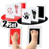 2pc Newborn Baby Handprint Footprint Markers Ink Pads Safe Non-toxic No-Touch Skin Inkless Inkpad Kits Pet Paw Prints Souvenirs
