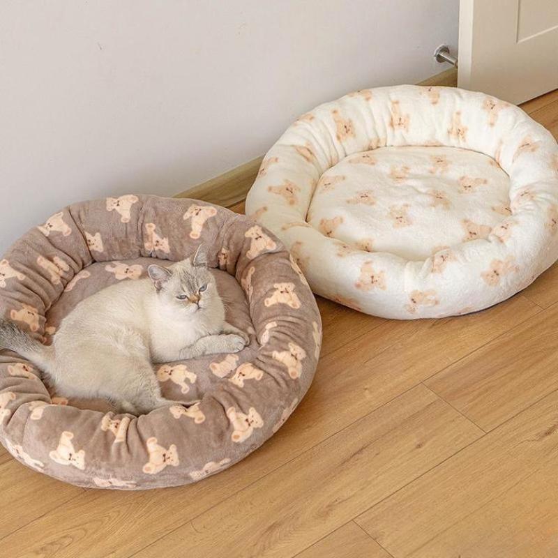 Pet supplies autumn and winter bear warm dog and cat universal bed