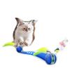 USB Charging Interactive Automatic Roll Cat Wheel Toy Smart Pet Ball Toy with Furry Tail Teaser