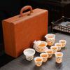 Light luxury ice jade porcelain jade tea set gift box set gift high-end merchandise business gifts merchandise souvenir gift