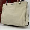 GUCCI Bamboo Handbag Tote Bag Nylon Canvas Leather Beige Ivory White Black 002 1010