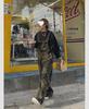 Unisex American Retro Loose Straight Leopard Print Overalls – Neuer Streetstyle-Trend für verwaschene Hosen mit weitem Bein und mehreren Taschen