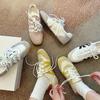 Sheepskin version~ Summer and autumn runaway is not tired, the inner height of the feet is increased, retro ballet training shoes 2025 summer casual F