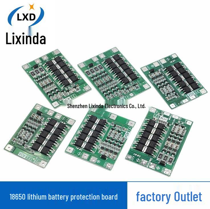 3/4 Series 40A/60A Li-ion Battery Charger Protection Board, Balanced/Enhanced Version for Electric Drill Start