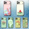 Frosch Erdbeere Cartoon Handyhülle Für iPhone 17,16,15,14,13,12,11,Pro Max,XSX,,XR,SE,Mini,8,7,Weiche Silikon Schwarze Hülle
