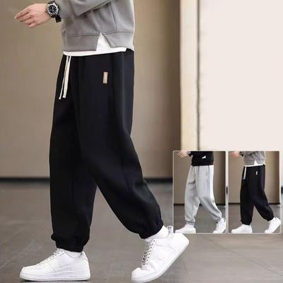 Men's Sweatpants Sportswear Waist Casual Baggy Pants Black Grey Joggers Trousers