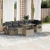 VidaXL Garden Lounge Set 8 Pcs with Light Grey Cushions Wicker 3274992