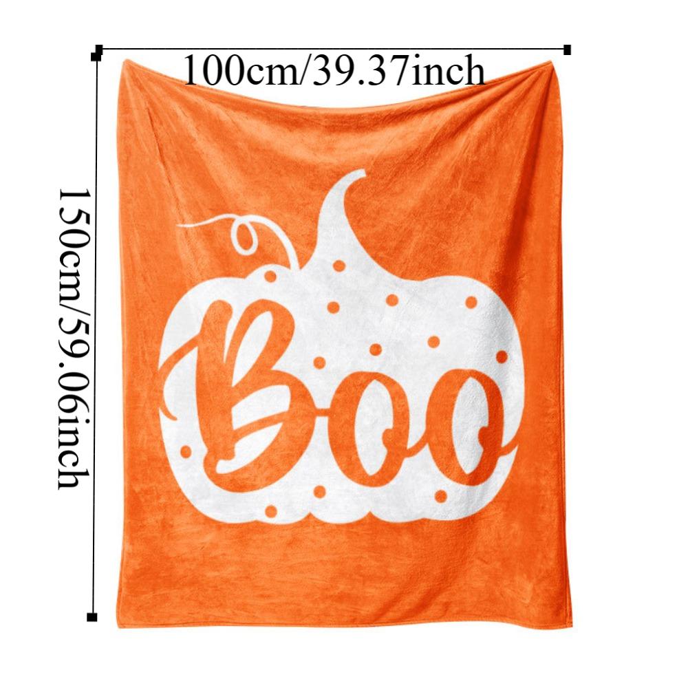 Bat Halloween Decor Spider Flannel Blanket Cozy Halloween Blanket Pumpkin  Office