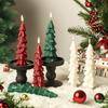 1PC Desktop Party & Tree Holiday Aroma Candle Reusable Tree Soy Wax Candle Set Holiday Decor 14x2cm