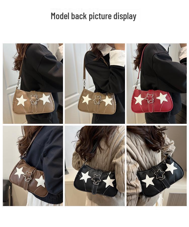 Trendy Star Design Women's Underarm Shoulder Bag - Fashionable and Versatile for Commuters