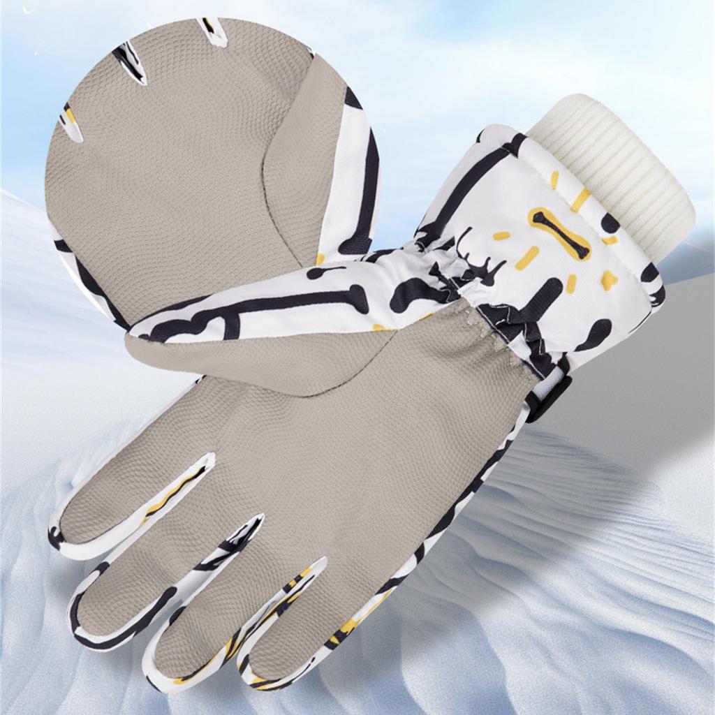 Winter Thermal Ski Gloves Windproof Touchscreen Design with Thick Fleece Lining for Men Women Outdoor Sports
