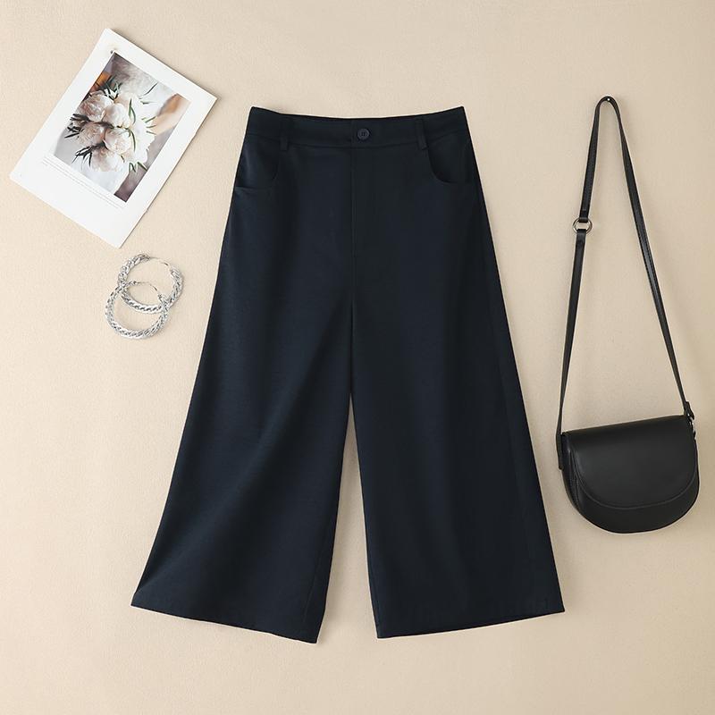 ZANZEA Women Casual Solid Color Loose Cropped Pants