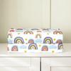 Pretty Rainbow Fleece Throw Blanket Cute Cloud and Love Hearts Flannel Blanket Plush Fuzzy Colorful Stripes for Bed Cou