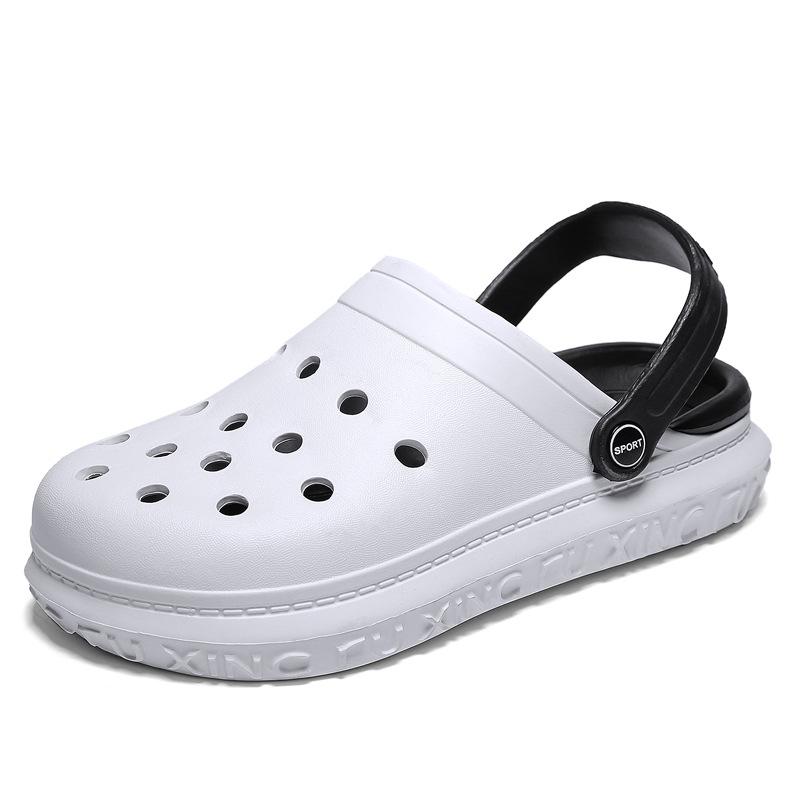 

Couple summer new hollow breathable hole shoes personalized trend color matching beach shoes casual foot lazy shoes 45