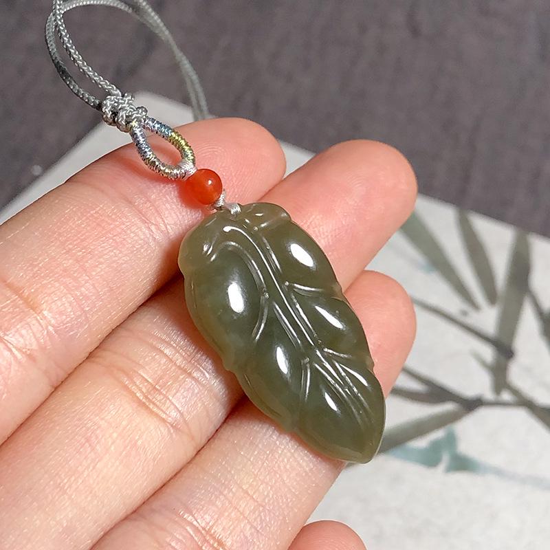 Hetian Jade Pi Xiu Anhänger Charm - Qingbai Stein Halskette für Paare