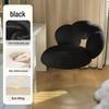 Cream Style Lamb Wool Makeup Chair with Rotatable Backrest - Perfect for Girl's Bedroom or Desk.