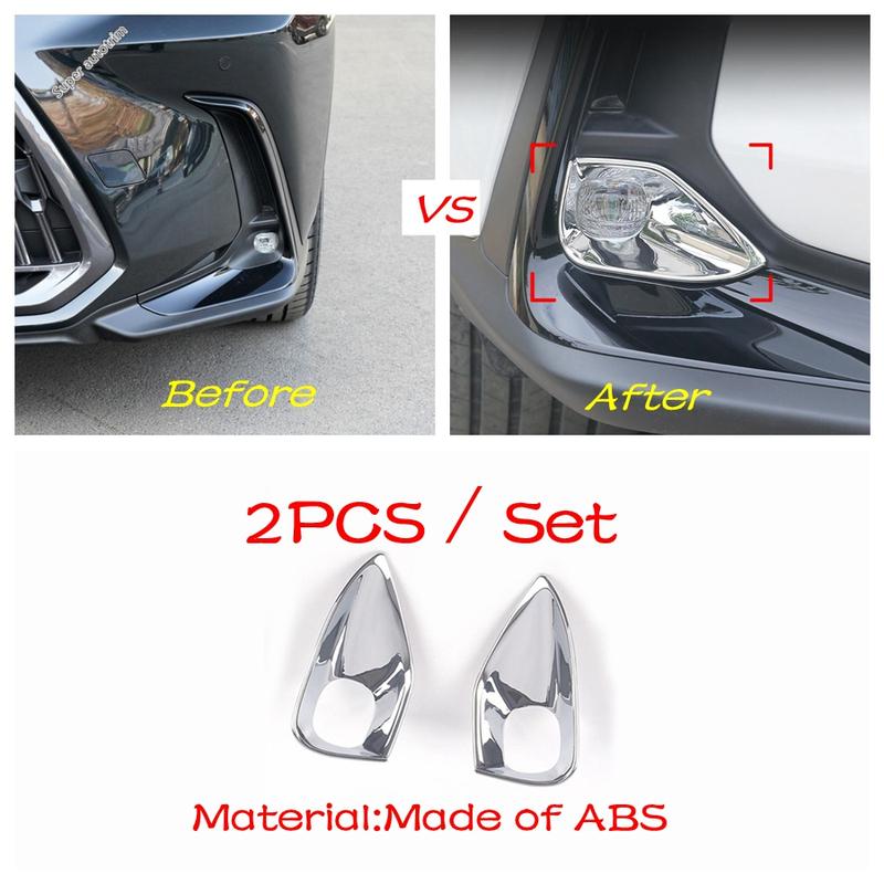 Front Bumper Fog Light Lamp Frame Decoration Cover Trim ABS Chrome Accessories For LEXUS NX 260 350h NX260 NX350h - 2025