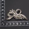 Used H329 PANETTA Brooch Rhinestone Silver Color Design Costume Jewelry
