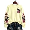 Women's Halloween Pullover Sweatshirt Casual Printed Long Sleeve Top