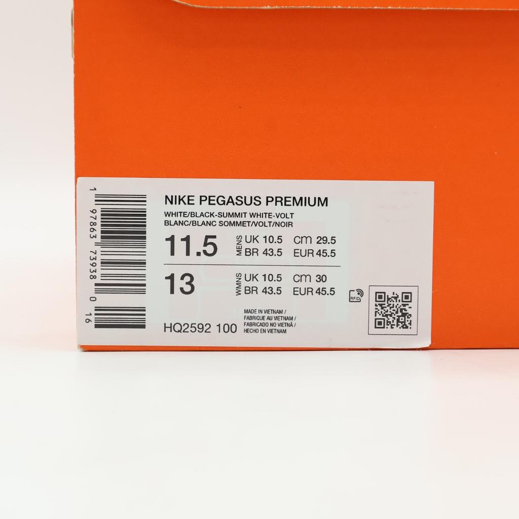 HQ2592-100 Nike Pegasus Premium White Summit White Volt Black (Men's)