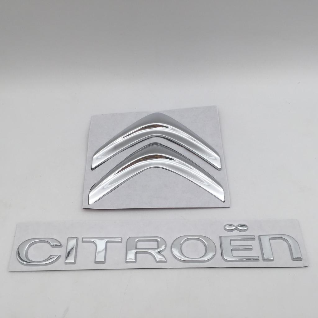 1pcs 3D metal for Citroen Car letters Front Hood Emblem Bonnet Sticker Rear tail Trunk Badge Decal Styling auto accessories