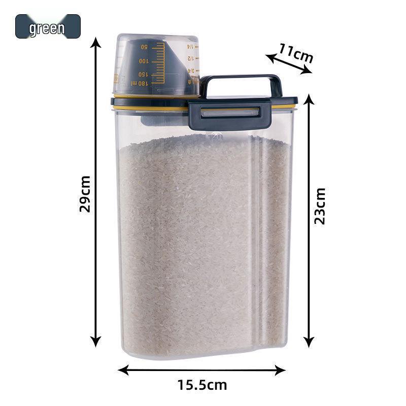 Transparent Airtight Noodle Storage Jar - Food Grade Plastic Spaghetti Organizer with Hanging Compartment