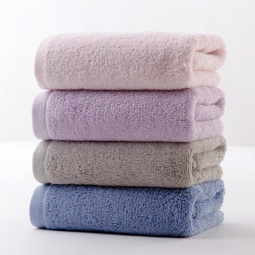 Gold A-Class Thick Pure Cotton Towel - Soft, Solid Color, Water-Absorbent, 100g