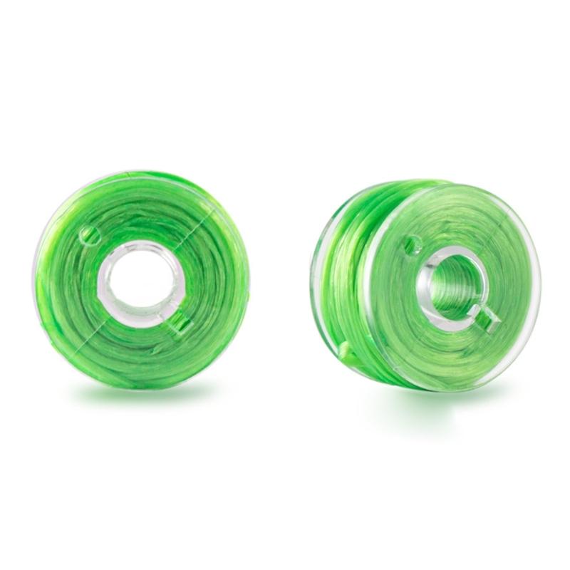 Pack of 25 Assorted Colors Elastic Thread Handy Sewing Machine Bobbins with Storage Box for Jewelry Making and Crafts