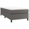 3144582 vidaXL Divan Bed with Mattress Grey 90x190 Cm Faux Leather