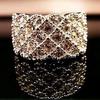Luxury Ladies Rhinestone Inlaid Finger Ring Wedding Engagement Jewelry Gift