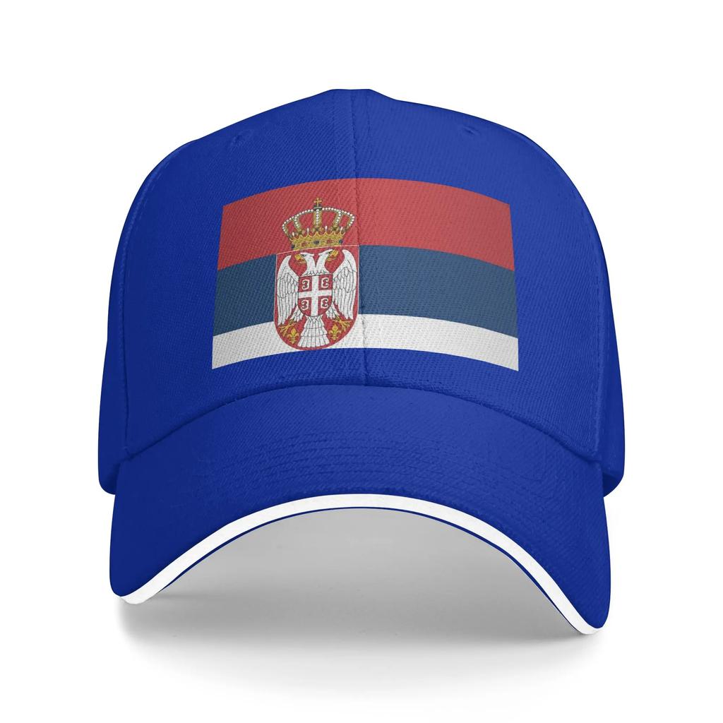 Flag of Serbia Sun Baseball Cap Summer Yk Retro Trucker Hat For Men Adult Outdoor Sport Baseball Caps