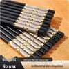 Premium Alloy Chopsticks: Antibacterial, Mildew-Resistant, Non-Slip, Heat-Resistant - Ideal for Home, Hotel, and Restaurant Use.