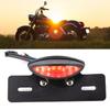 Motocyklowy tylny światło uniwersalne retro LED światło stopu światło tablicy rejestracyjnej światła kierunkowskazów(czarny)