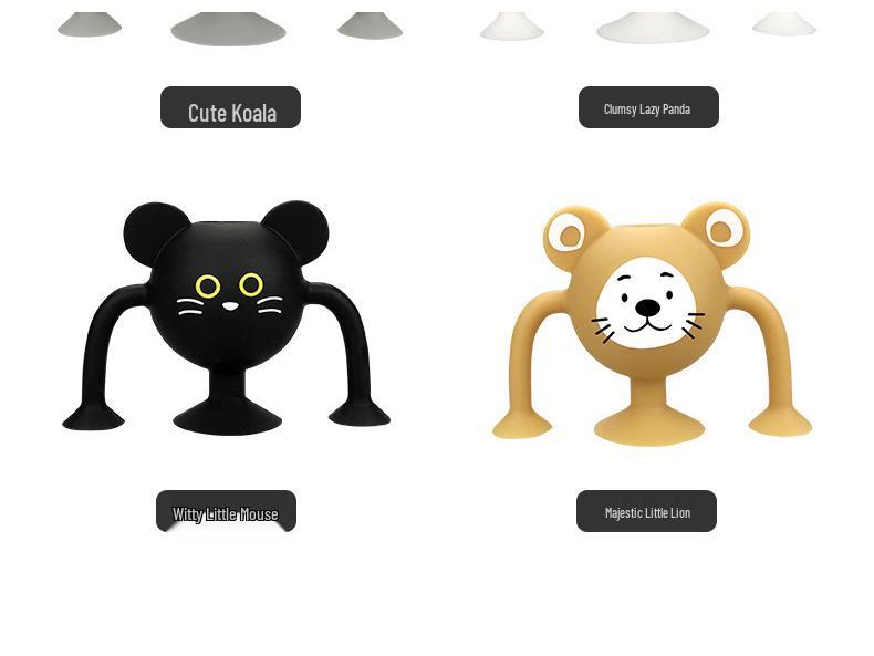 Cartoon Suction Cup Silicone Building Blocks - Interactive, Versatile, and Soft Toys for Kids