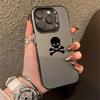 Black Skull Phone Case for IPhone 16 Cases IPhone 15 14 13 12 11 Pro Max Mini XS Max XR X 7 8 Plus SE Plating Silicone Cover