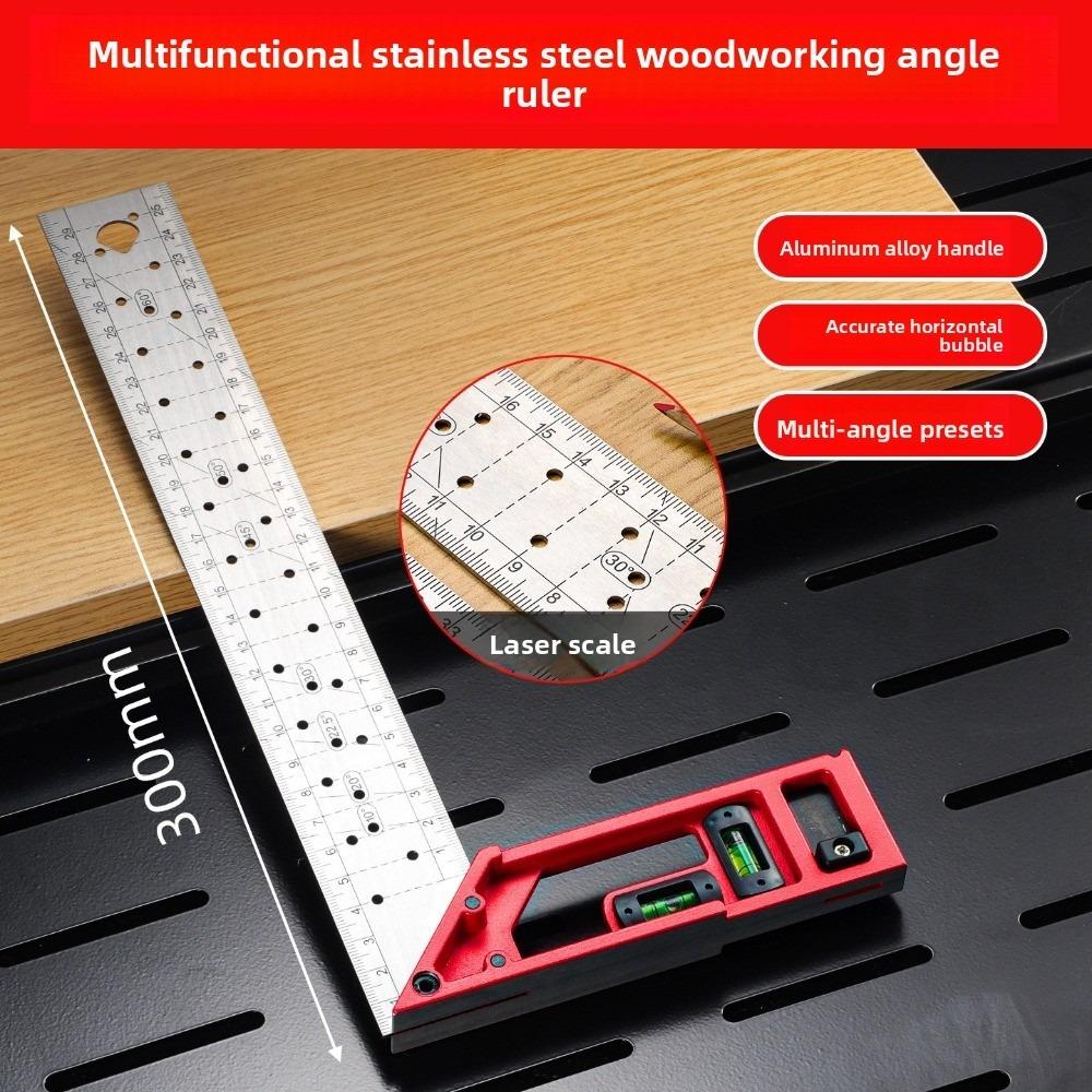 L-shaped Right Angle Ruler High-precision Measuring Ruler New Woodworking Angle Ruler